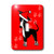 3dRose lsp_25375_1 Cute Black Italian Greyhound Red with Santa Hat Single Toggle Switch