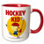 3dRose 118590_5 Cute Hockey Kid Cartoon Character Ceramic Mug, 11 oz, Red/White