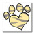 3dRose ht_122564_2 Cute Paw Printin Yellow Tiger Iron on Heat Transfer, 6 by 6-Inch, for White Material