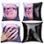 Ocosy Danny Devito Sequin Pillow Cover Danny Devito Face Mermaid Funny Reversible Magic Throw Pillow Case 16x16 Inches (Black)