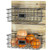 MyGift Rustic Wood & Metal Wire Wall-Mounted Storage Basket Rack with Label Holders