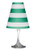 di Potter WS330 Nantucket Stripe Paper White Wine Glass Shade, Emerald Green (Pack of 12)