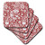 3dRose William Morris Cherwell Chintz Pattern in wine red and white - Soft Coasters, set of 4 (cst_219033_1)