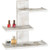 MyGift 3-Tier Vintage Whitewashed Wood Wall Mounted Makeup Organizer Shelves