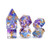 HDdais DND Dice Polyhedral 7-Die Dice Set for D&D Dungeons and Dragons D&D RPG Role Playing Games Dice (Blue & Purple)