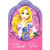 Rapine Disney Princess Birthday Party Thank You Cards (8 Pack), Purple/Pink, 6 1/4" x 4 1/4".