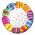 Creative converting Easter Egg Fun 8 Ct 9" Lunch Paper Plates Colorful Spring Party