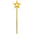 AnFun Star Wand,13 Inches Silver Fairy Princess Angel Wand (Gold)