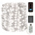 buways 66ft 200LEDs Fairy Lights - USB Plug-in Twinkle String Lights 8 Modes with RF Remote Control Christmas Party Garden Home Decoration (1, Silver Cool White-66ft)