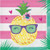 Creative Converting 332424 Pineapple and friends Napkins, 6.5", Multicolor