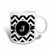 3dRose 222072_3""Black and white chevron monogram initial J" Magic Transforming Mug, 11 oz,