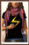 Trends International Comics Ms. Marvel #1 Wall Poster, 14.725" x 22.375", Mahogany Framed Version