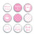 Mini Candy Stickers Baby Shower Favors Set of 324 (Light Pink)