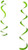 Creative Converting 60 Count Dizzy Danglers, 18", Fresh Lime - 030176