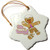 3dRose ORN_119149_1 Funny Oh Snap Broken Snapped Gingerbread Man Cookie Holiday Christmas Humor Snowflake Ornament, Porcelain, 3-Inch