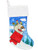 Peanuts Snoopy Kurt Adler Cuffed Satin Holiday Stocking (19", Blue/White)
