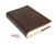M&N Stamp Motif Embossed Handmade Leather Journal Tan Brown Color Pocket Style Notebook, Blank Pages 7"x5''