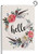 pingpi Hello Floral Wreath Garden Flag Vertical Double Sided 12.5 x 18 Inch Easter Spring Summer Welcome Yard Decor