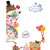 Cartoon Animals Wall Stickers Mural Decals for Kids Room Nursery Bedroom Wardrobe Door Wall Decoration Removable Art Decal (Welcome)