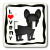 3dRose lsp_25321_2 I Love My French Bulldog Black Brindle Double Toggle Switch
