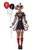 California Costumes Women's Twisted Clown Costume, black/white/red, Medium