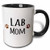3dRose 154148_4 Lab Dog Mom Mug, 11 oz, Black