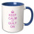 3dRose 157760_6 Keep Calm Carry on Quilting-Quilter Gifts Mug, 11 oz, Blue