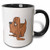 3dRose 128967_4"Cute and Cuddly Canine Cartoon Basset Hound Mug, 11 oz, Black