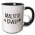 3dRose 153946_4 Maltese Terrier Dog Dad Mug, 11 oz, Black
