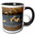 3dRose 144994_4 Sandhill crane bird, Platte river, Nebraska, USA Mug, 11 oz, Black