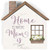 P. Graham Dunn Home is Where Mom is Floral White 3.2667 x 3.25 Pine Wood Decorative Small Shape Plaque