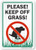 SmartSign "Please Keep Off Grass!" No Dogs Sign | 7" x 10" Plastic