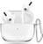 JMEOWIO AirPods Pro Case, Crystal Clear Protective AirPods TPU Cover Compatible with Apple AirPods Pro Wireless Charging Case with Carabiner/Keychain [Front LED Visible] [Shockproof] - Transparent