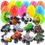 JOYIN 12 Pack Jumbo Easter Eggs with Prefilled Animal Pull Back Cars Easter Basket Stuffers Easter Party Favors for Kids