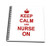 3dRose db_157744_3 Keep Calm & Nurse on Carry on Nursing Job Nurses Day Gifts Red Fun Funny Humor Humorous Mini Notepad, 4 by 4"