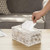 MyGift Shabby Chic Whitewashed Wood Tissue Box Cover with Magnetized Lid