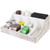 MyGift 9-Compartment Whitewashed Wood Tabletop Coffee & Tea Storage Caddy