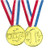 50 Piece Goldtone Plastic Award Winner Medal - BULK