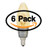 (6 Pack) Sylvania 79539 Vintage LED Light Bulb, 40W Equivalent, Blunt Flame Candle Tip Chandelier E12 Candelabra Base B10, Amber Glass Antique Edison Filament Warm Amber Glow (Not White) Non Dimmable