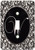 3dRose lsp_38772_1 Single Toggle Switch, Black/White