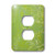 3dRose lsp_43758_6 Lime Green With Ivory Scrolls 2 Plug Outlet Cover