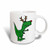 3dRose 220491_1 Funny Pit-Bull Dog Dressed As Rudolph Red Nosed Reindeer Mug 11 oz Green