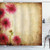 Ambesonne Floral Shower Curtain, Retro Flowers on Old Grunge Paper Background Nostalgic Background Bouquet Print, Cloth Fabric Bathroom Decor Set with Hooks, 84" Long Extra, Sand Brown
