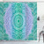 Ambesonne Ethnic Shower Curtain, Traditional Mystical Oriental Mandala Yantra Geometry Pattern, Cloth Fabric Bathroom Decor Set with Hooks, 84" Long Extra, Purple Green