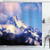 Ambesonne Mountain Shower Curtain, Snowy Landscape of The Highest Mount Everest from North Cloud on Glacier Print, Cloth Fabric Bathroom Decor Set with Hooks, 70" Long, Blue White