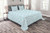Lunarable Quatrefoil Bedspread, Vintage Antique Pattern Ornamental Monochromic Illustration Artwork Print, Decorative Quilted 3 Piece Coverlet Set with 2 Pillow Shams, Queen Size, White Blue