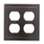 Amerelle 84DDVB Steps Cast Metal Double Duplex Wallplate, Aged Bronze
