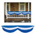 Oktoberfest Fabric Bunting (Blue & White) Party Accessory (1 Count) (1/pkg) Pkg/3