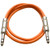 Seismic Audio - SATRX-3 - Orange 3' 1/4" TRS to 1/4" TRS Patch Cable