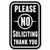 All Quality "Please No Soliciting Thank You" Engraved Sign, 4" x 6" (Black)